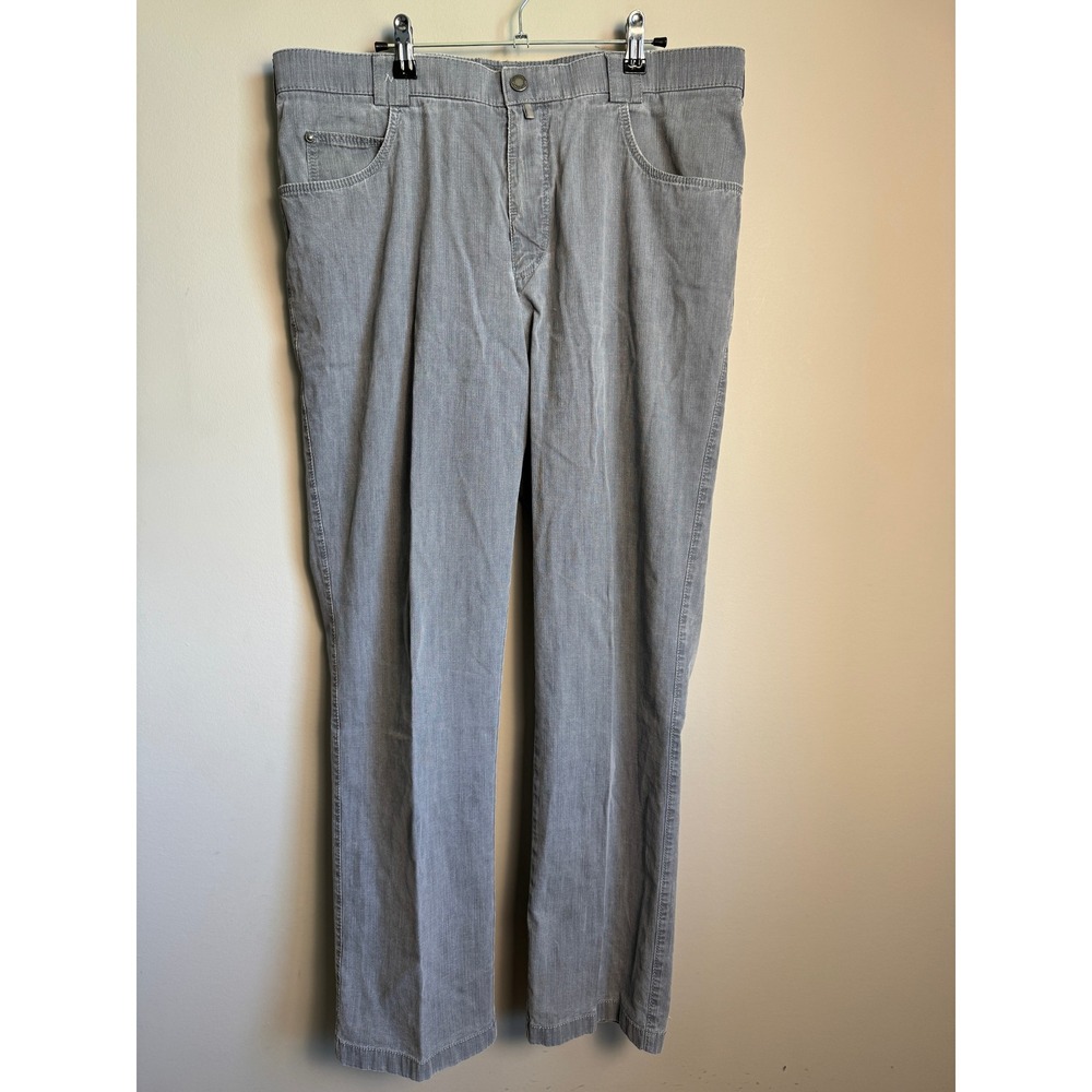 Meyer Diego-H Stretch Chino Pants Gray Business Casual Straight Leg Mens Preppy
